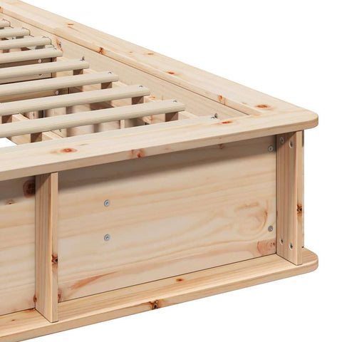 vidaXL with Storage Brown 180 x 200 cm Wood