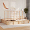 vidaXL with Storage Brown 180 x 200 cm Wood