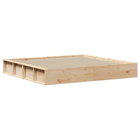 vidaXL with Storage Brown 180 x 200 cm Wood