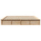 vidaXL with Storage Brown 180 x 200 cm Wood