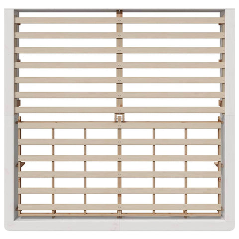 vidaXL with Storage White 180 x 200 cm Wood and Metal