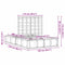 vidaXL with Storage White 120 x 200 cm Wood
