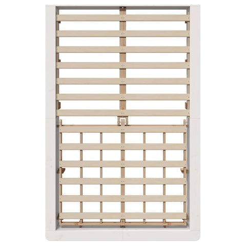 vidaXL with Storage White 120 x 200 cm Wood