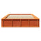 vidaXL with Storage Manual Wax brown 120 x 200 cm Solid wood