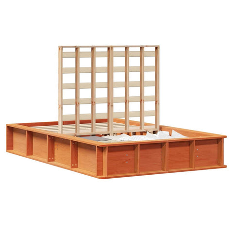 vidaXL with Storage Manual Wax brown 120 x 200 cm Solid wood