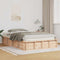 vidaXL with Storage Brown 140 x 190 cm Solid pine wood