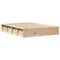 vidaXL with Storage Brown 140 x 190 cm Solid pine wood