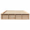 vidaXL with Storage Brown 140 x 190 cm Solid pine wood