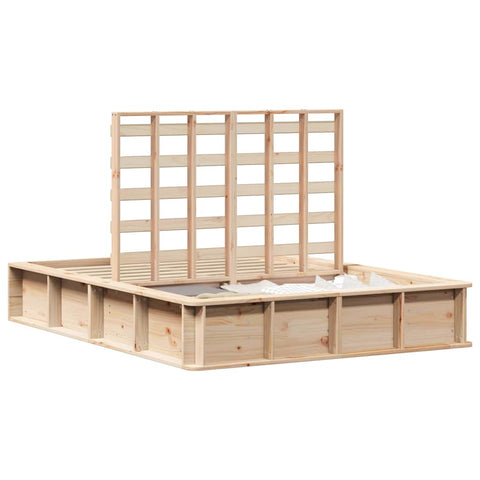 vidaXL with Storage Brown 140 x 190 cm Solid pine wood