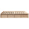 vidaXL with Storage Brown 140 x 190 cm Solid pine wood