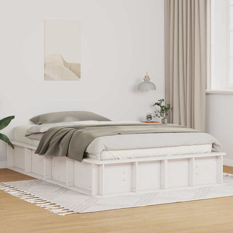 vidaXL with Storage White 140 x 190 cm Wood
