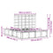 vidaXL with Storage White 140 x 190 cm Wood