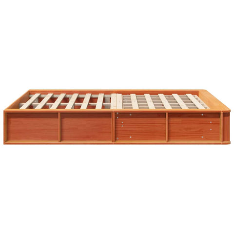 vidaXL with Storage Manual Wax brown 140 x 190 cm Solid wood