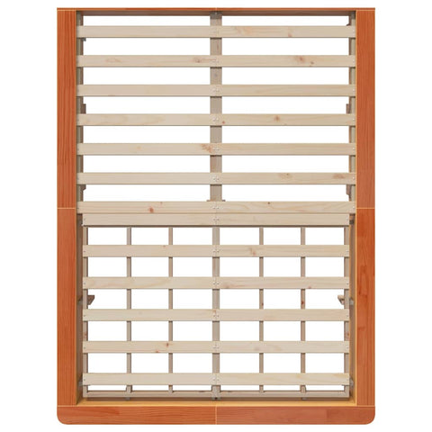 vidaXL with Storage Manual Wax brown 140 x 190 cm Solid wood