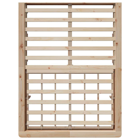 vidaXL with Storage Brown 135 x 190 cm Solid pine wood