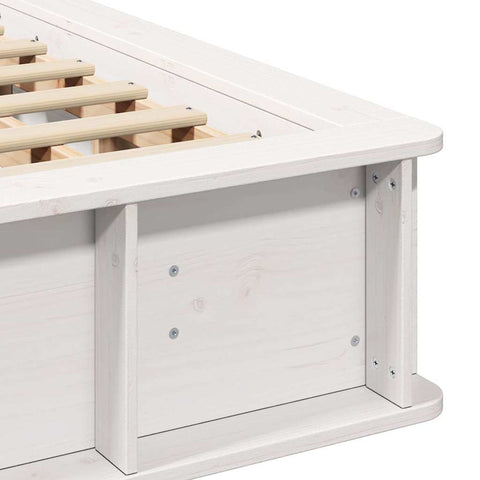 vidaXL with Storage White 135 x 190 cm Wood