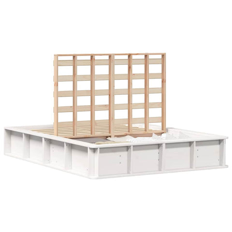 vidaXL with Storage White 135 x 190 cm Wood