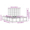 vidaXL with Storage White 135 x 190 cm Wood