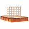 vidaXL with Storage Wax brown 120 x 190 cm Wood
