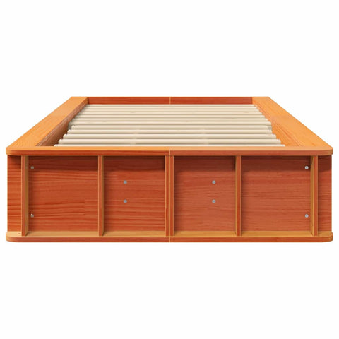 vidaXL with Storage Wax brown 100 x 200 cm Wood