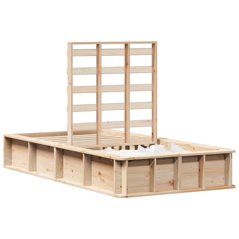 vidaXL with Storage Brown 90 x 200 cm Solid pine wood