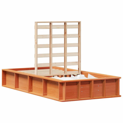 vidaXL with Storage Wax brown 90 x 200 cm Wood