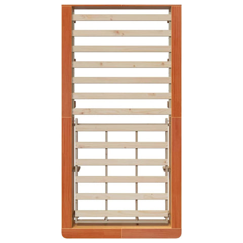 vidaXL with Storage Wax brown 90 x 200 cm Wood