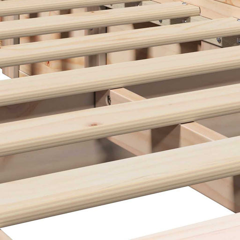 vidaXL with Storage Brown 80 x 200 cm Solid pine wood