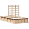 vidaXL Height Adjustable with Storage Manual Brown 90 x 190 cm Wood