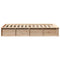 vidaXL Height Adjustable with Storage Manual Brown 90 x 190 cm Wood