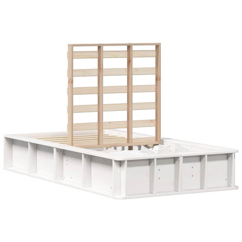 vidaXL with Storage Manual White 90 x 190 cm Wood