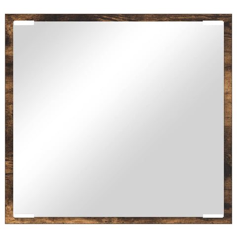 vidaXL LED Bathroom Mirror Smoked Oak 40x8.5x37 cm Engineered Wood