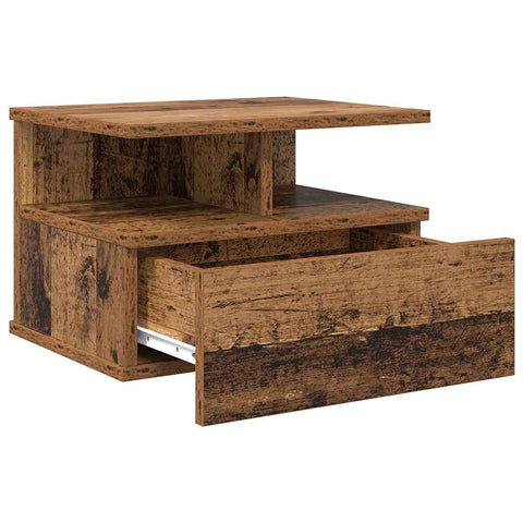 vidaXL Floating Nightstand Old Wood 40x31x27 cm Engineered Wood