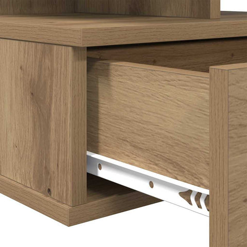 vidaXL Floating Nightstand Artisan oak 40 x 31 x 27 cm Engineered wood