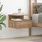 vidaXL Floating Nightstand Artisan oak 40 x 31 x 27 cm Engineered wood