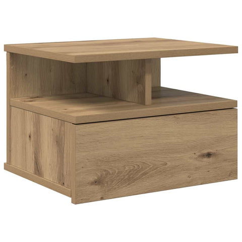 vidaXL Floating Nightstand Artisan oak 40 x 31 x 27 cm Engineered wood
