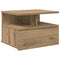 vidaXL Floating Nightstand Artisan oak 40 x 31 x 27 cm Engineered wood