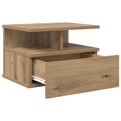 vidaXL Floating Nightstand Artisan oak 40 x 31 x 27 cm Engineered wood