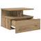vidaXL Floating Nightstand Artisan oak 40 x 31 x 27 cm Engineered wood