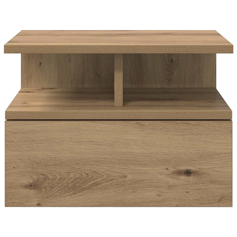 vidaXL Floating Nightstand Artisan oak 40 x 31 x 27 cm Engineered wood