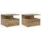 vidaXL Floating Nightstands 2 pcs Artisan Oak 40x31x27 cm Engineered Wood