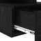 vidaXL Floating Nightstand Black Oak 40x31x27 cm Engineered Wood