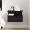 vidaXL Floating Nightstand Black Oak 40x31x27 cm Engineered Wood