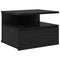 vidaXL Floating Nightstand Black Oak 40x31x27 cm Engineered Wood