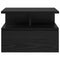vidaXL Floating Nightstand Black Oak 40x31x27 cm Engineered Wood