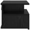 vidaXL Floating Nightstand Black Oak 40x31x27 cm Engineered Wood