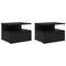 vidaXL Floating Nightstands 2 pcs Black Oak 40x31x27 cm Engineered Wood