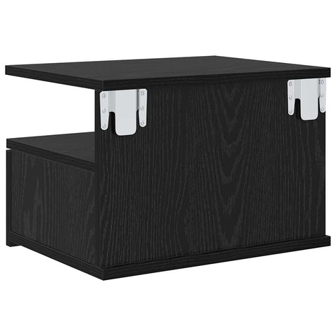vidaXL Floating Nightstands 2 pcs Black Oak 40x31x27 cm Engineered Wood