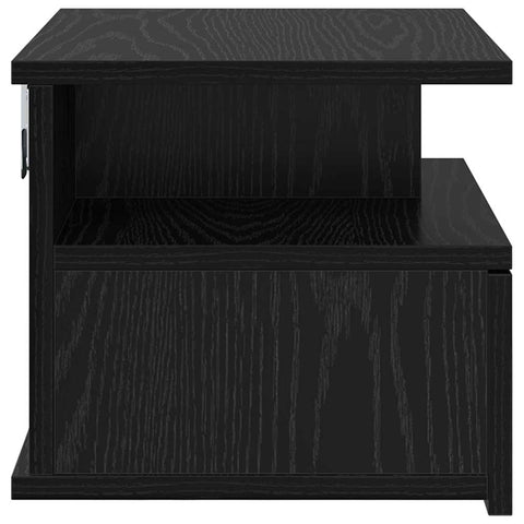 vidaXL Floating Nightstands 2 pcs Black Oak 40x31x27 cm Engineered Wood