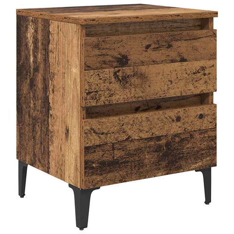 vidaXL Bed Cabinet Old Wood 40x35x50 cm Engineered Wood